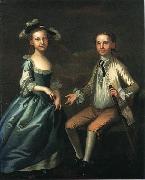 John Wollaston Warner Lewis II and Rebecca Lewis painting